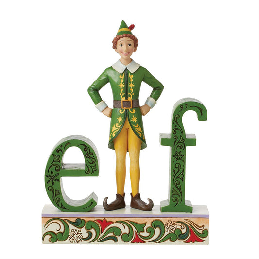 Buddy Elf Standing Elf Word Figurine 6013937 by Jim Shore