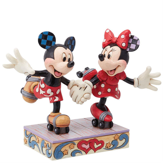 Disney's Mickey & Minnie Roller Skating Figurine 6014315 by Jim Shore