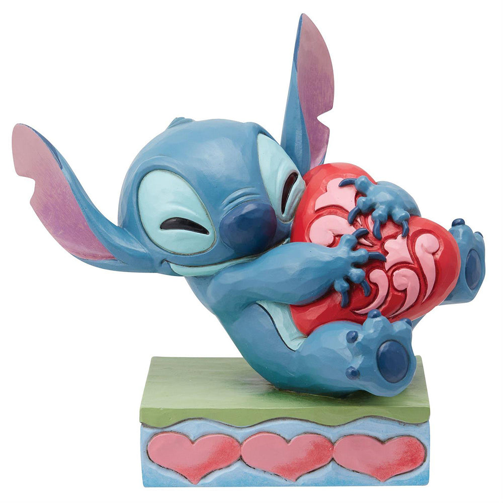 Disney's Stitch Hugging Heart Figurine 6014316 by Jim Shore