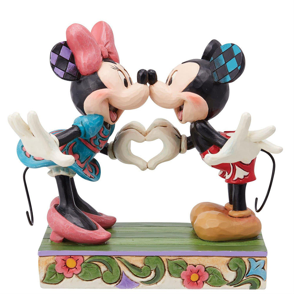 Disney's Mickey and Minnie with Heart Hands Figurine 6014335 by Jim Shore