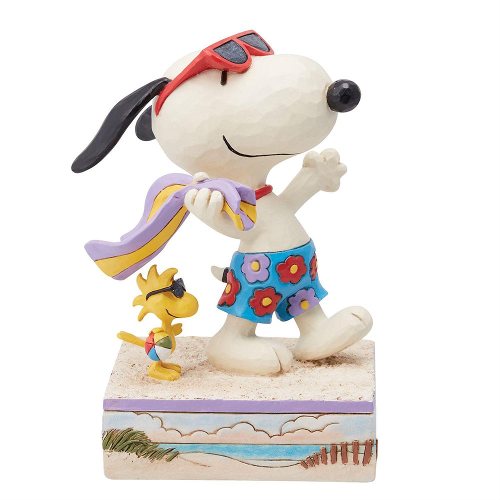 Peanut's Snoopy and Woodstock at Beach Figurine 6014338 by Jim Shore