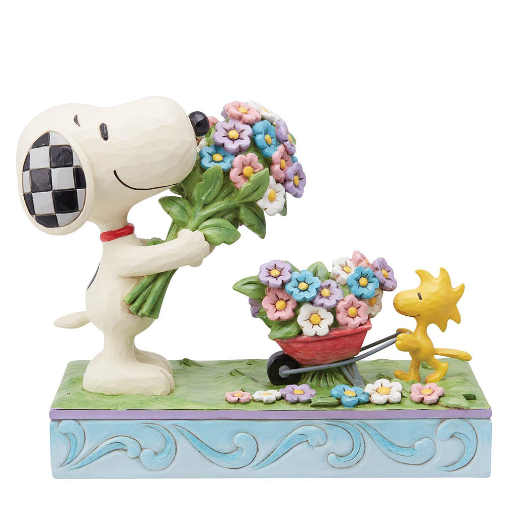 Peanut's Snoopy Flowers and Woodstock Figurine 6014344 by Jim Shore