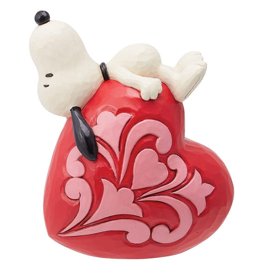 Peanuts Snoopy Laying On Heart Figurine 6014345 by Jim Shore