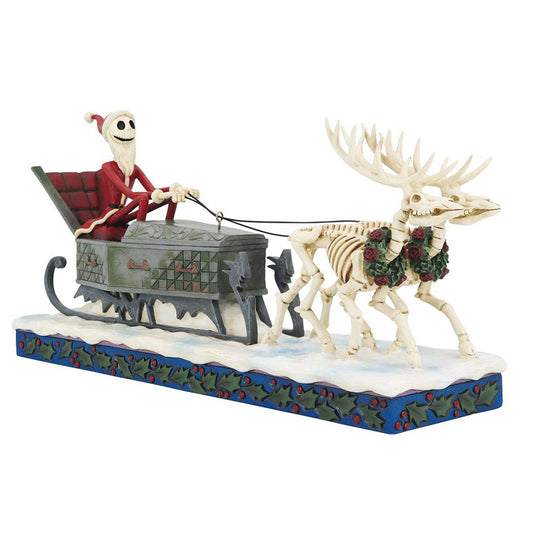 Disney's Jack Skeleton Sleigh Figurine 6014359 by Jim Shore