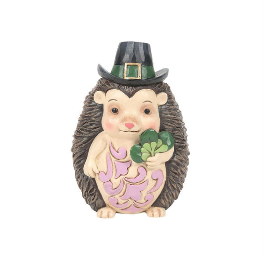 Hedgehog Green Hat and Clover Figurine 6014384 by Jim Shore