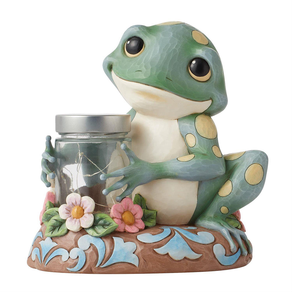 Frog with LED Fireflies Jar Figurine 6014431 by Jim Shore