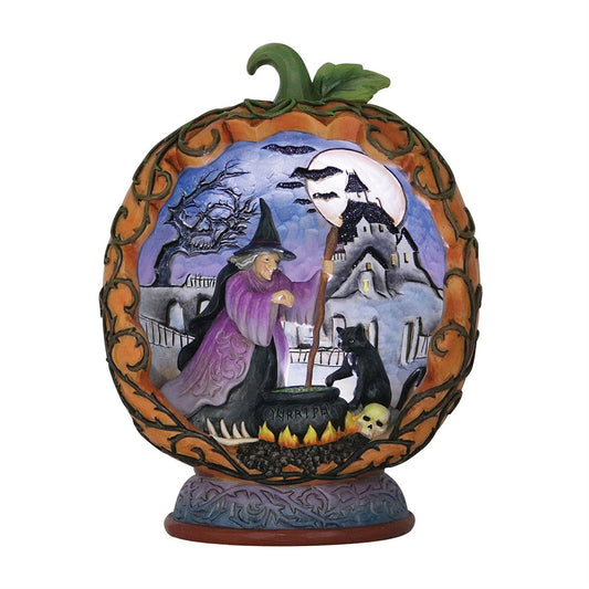 Pumpkin Diorama LED Figurine 6014484 by Jim Shore