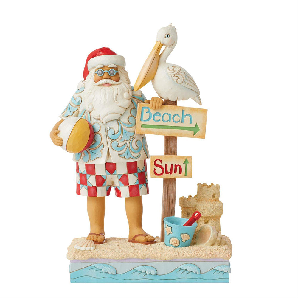 Santa with Signs and Pelican Figurine 6014505 by Jim Shore