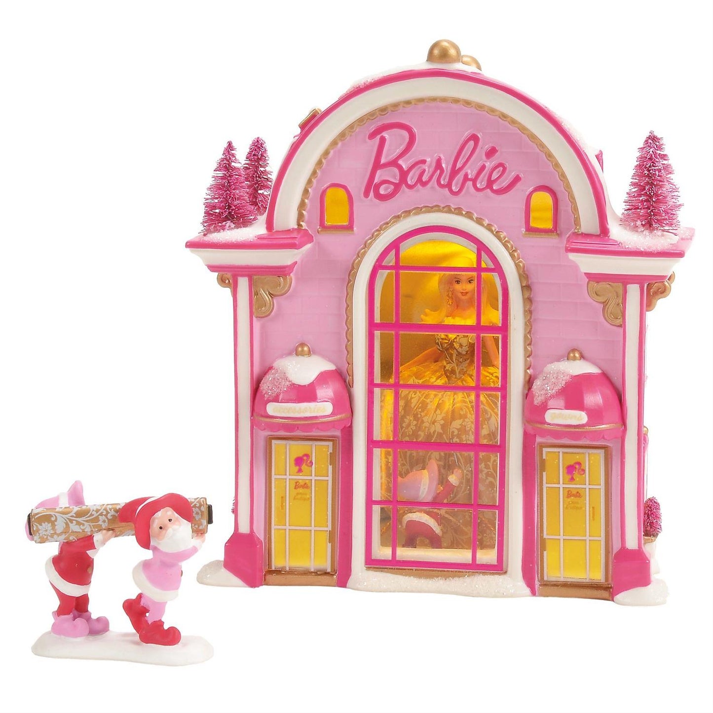Department 56 Barbie Gown Boutique - Set of Two 6014682
