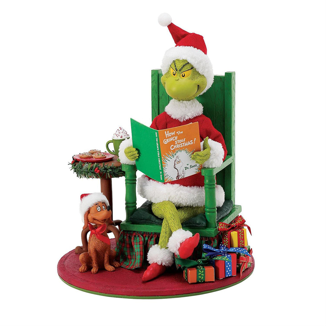 The Grinch Bedtime Story Figurine 6014778 by Department 56