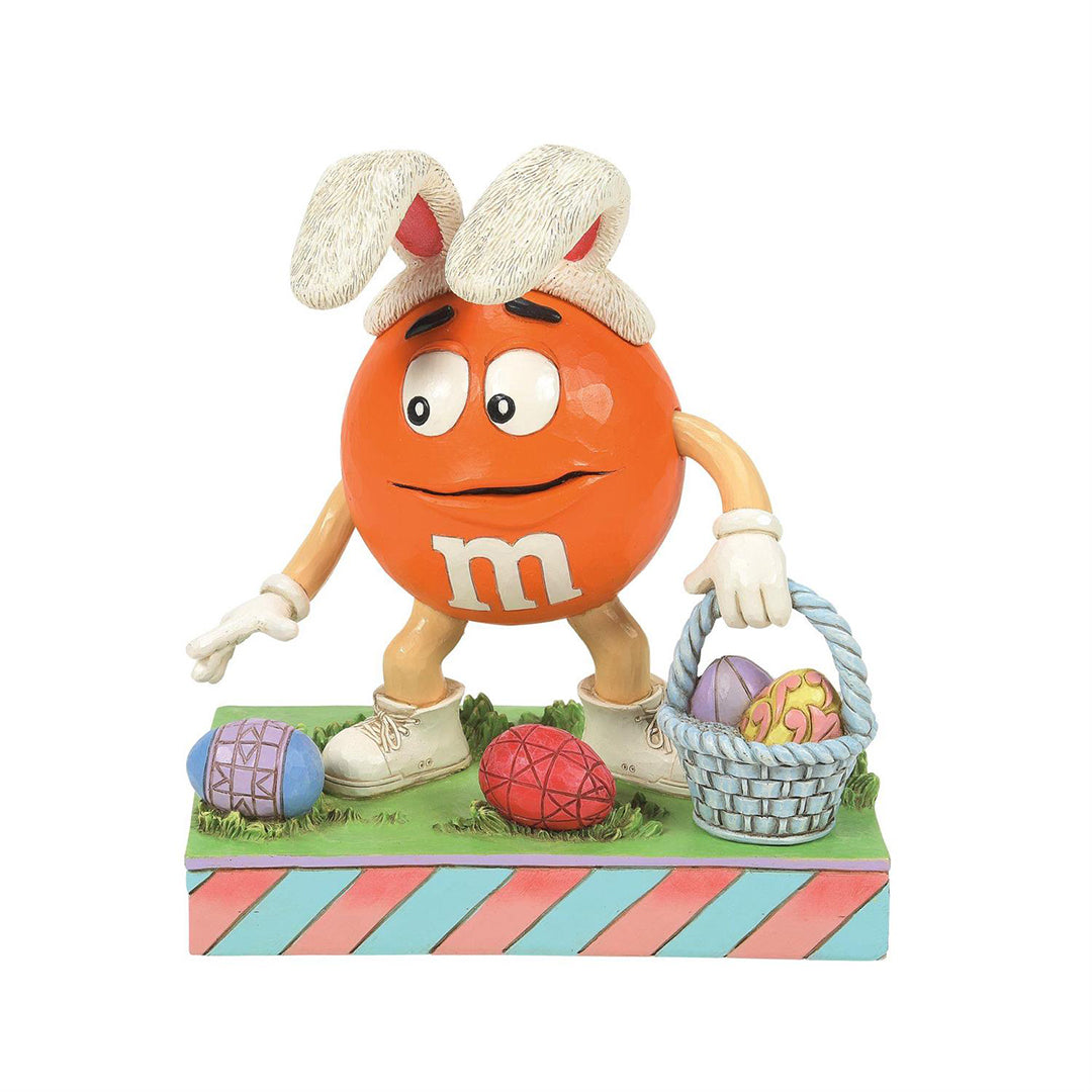 M&M'S Orange Character with Basket Figurine 6014813 by Jim Shore