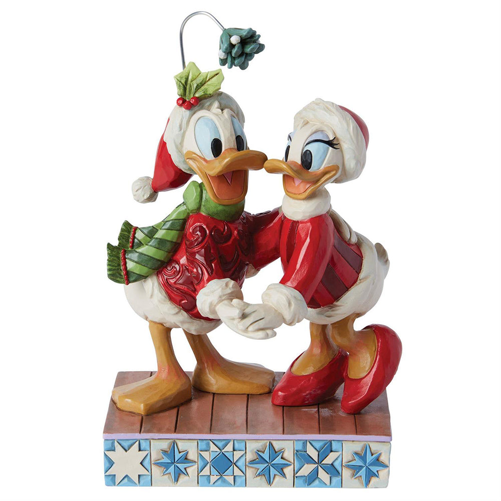 Jim Shore Disney's Donald and Daisy Mistletoe Figurine 6015004