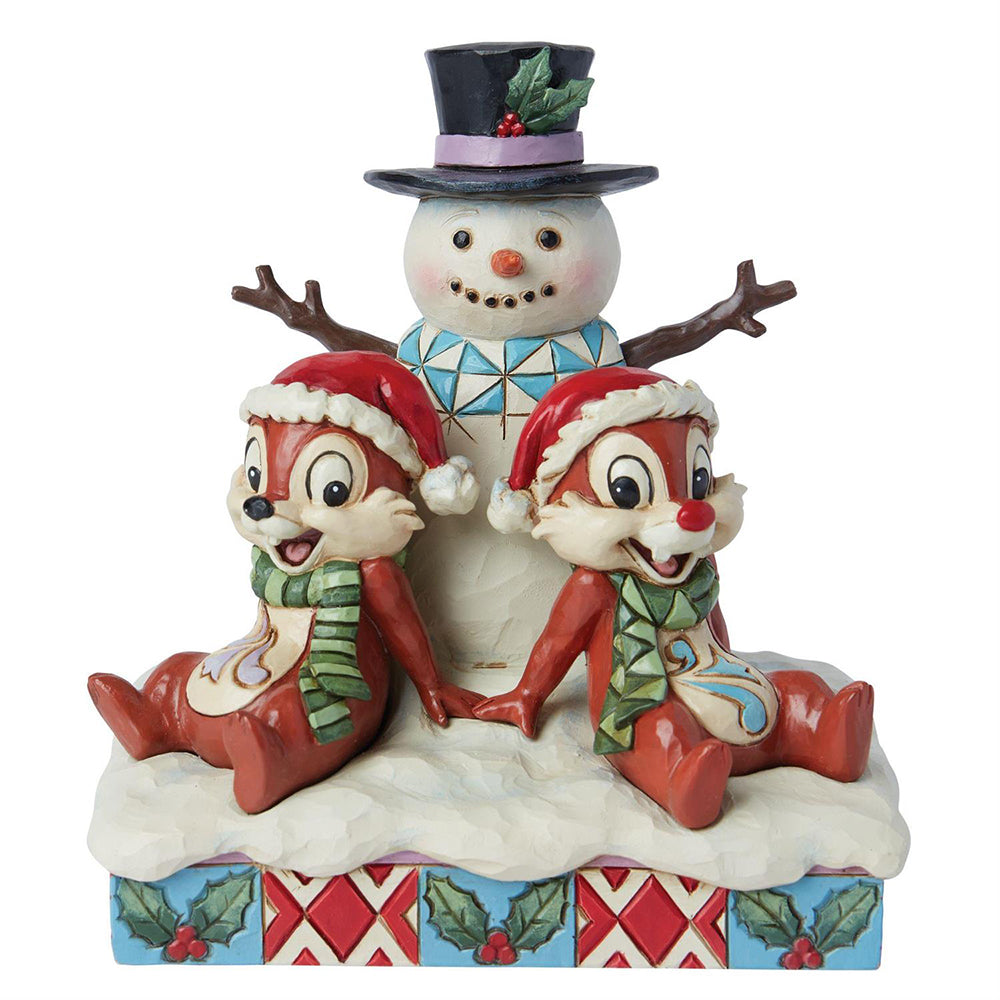 Disney Chip and Dale with Snowman Figurine 6015006 by Jim Shore