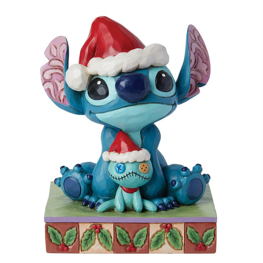 Disney Santa Stitch with Scrump Figurine 6015007 by Jim Shore