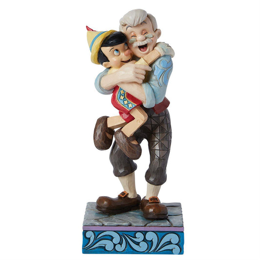 Jim Shore Disney's Geppetto and Pinocchio Hugging Figurine 6015019