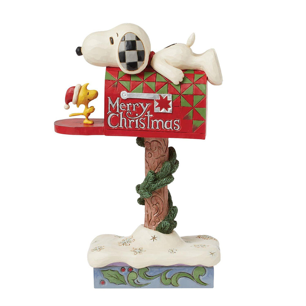 Peanuts Snoopy and Woodstock Mailbox Figurine 6015028 by Jim Shore