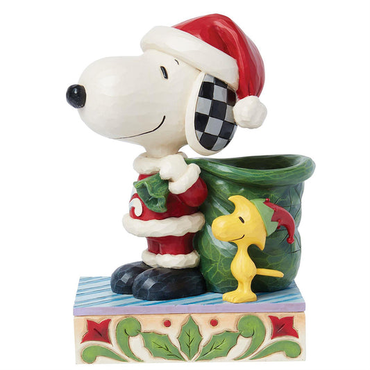 Peanuts Snoopy Santa and Elf Woodstock Figurine 6015030 by Jim Shore