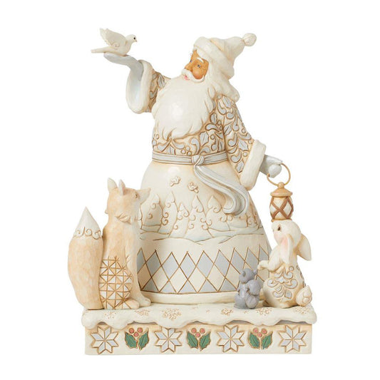 Woodland Santa Holding Dove Figurine 6015153 by Jim Shore