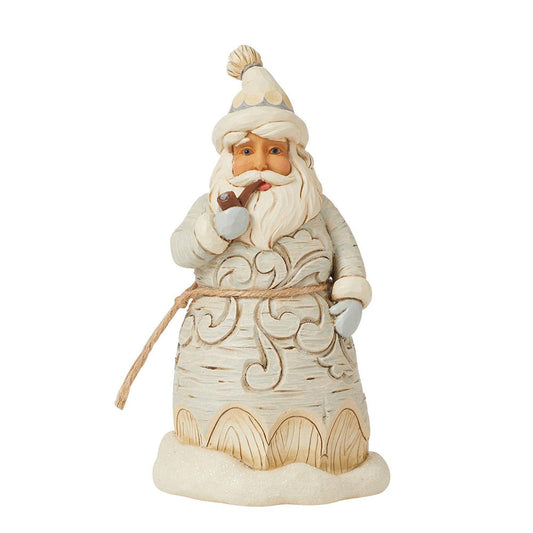Jim Shore Woodland Carved Santa Pipe Figurine 6015154