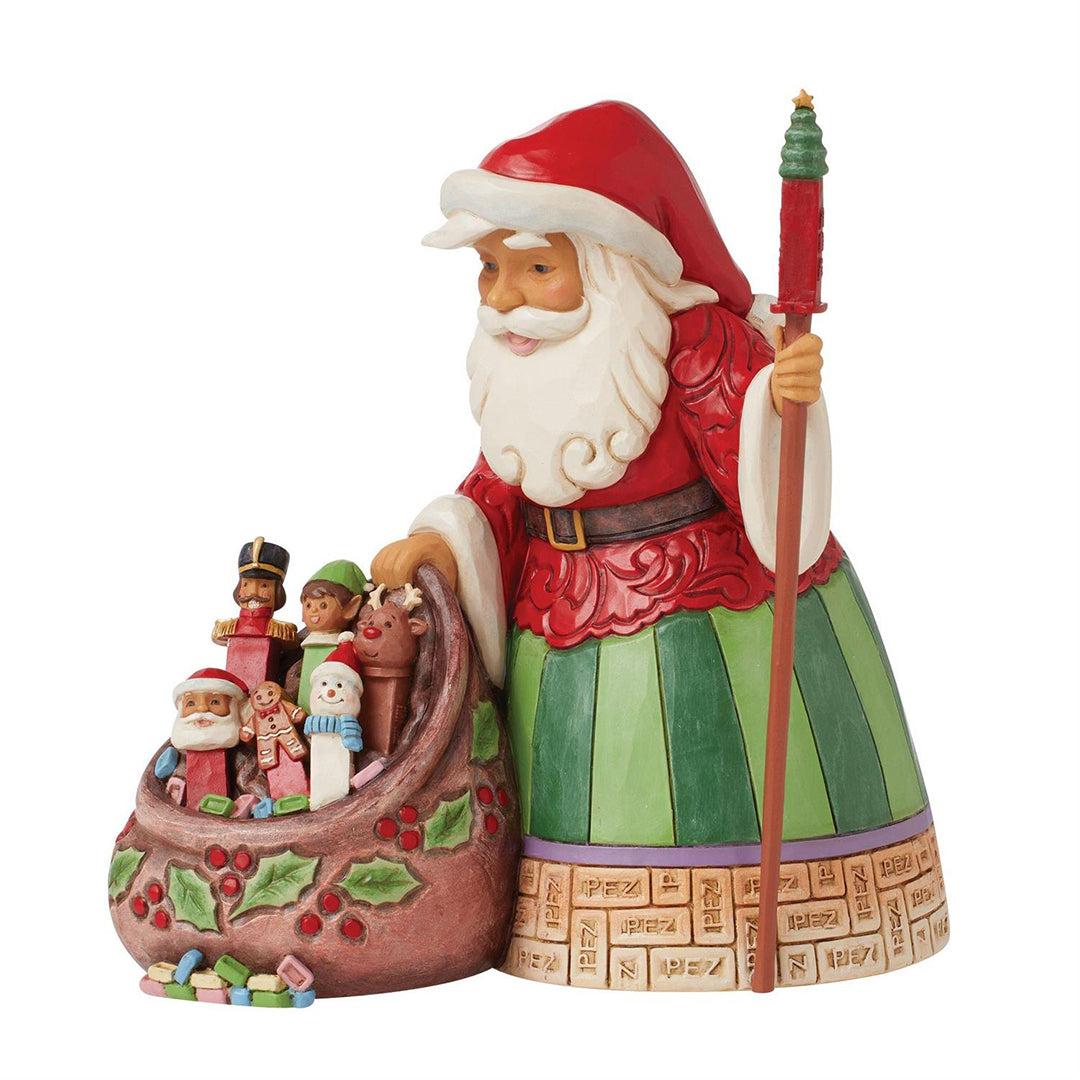 Santa with PEZ Toy Bag Figurine 6015167 by Jim Shore