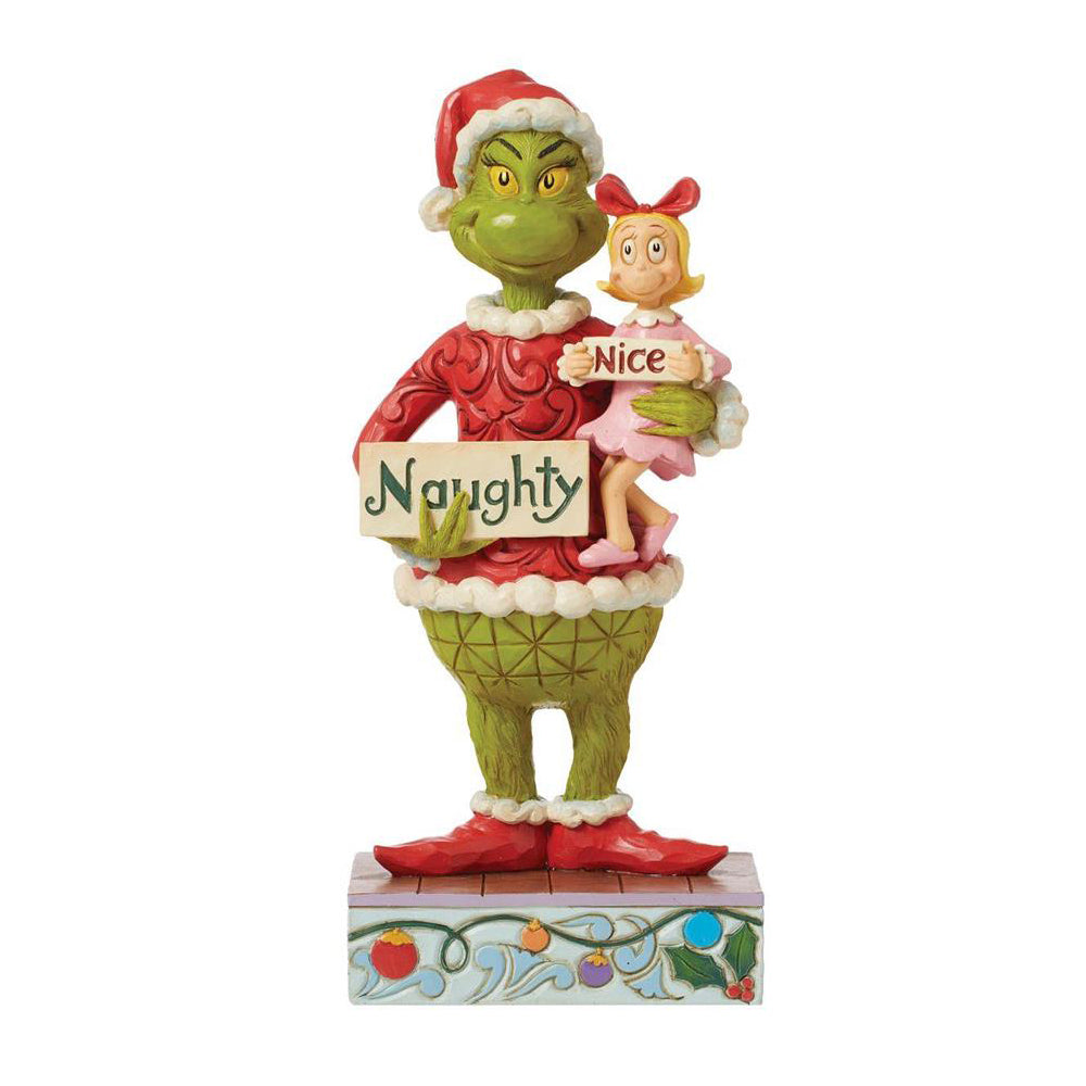 Grinch & Cindy Hold Sign Figurine 6015212 by Jim Shore