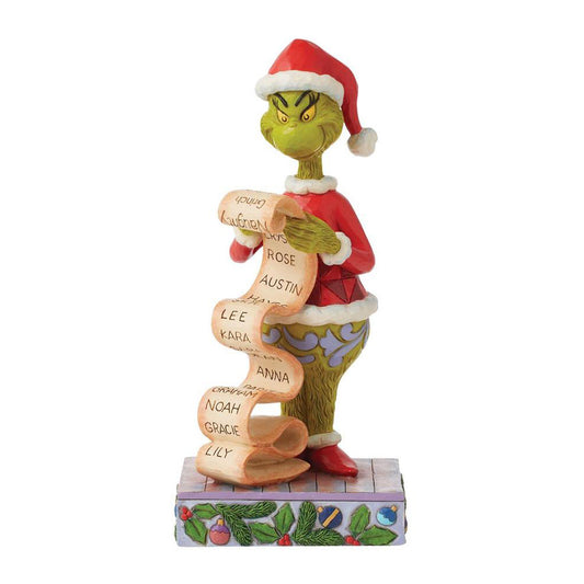 Grinch Naughty Nice List Figurine 6015217 by Jim Shore