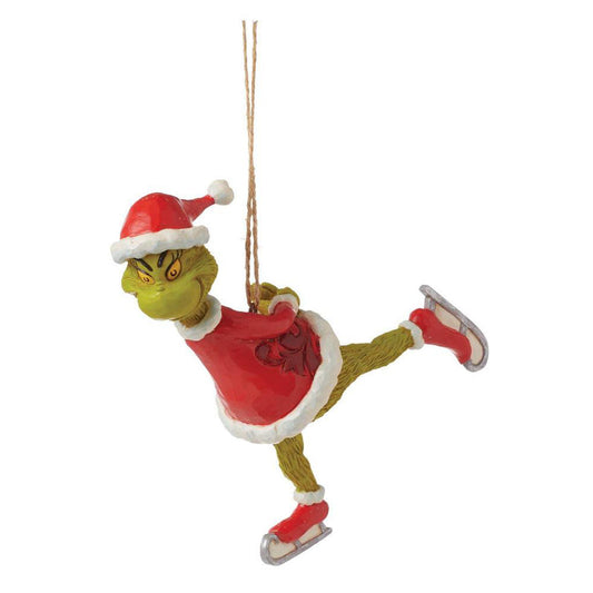 Jim Shore Grinch Ice Skating Ornament 6015225