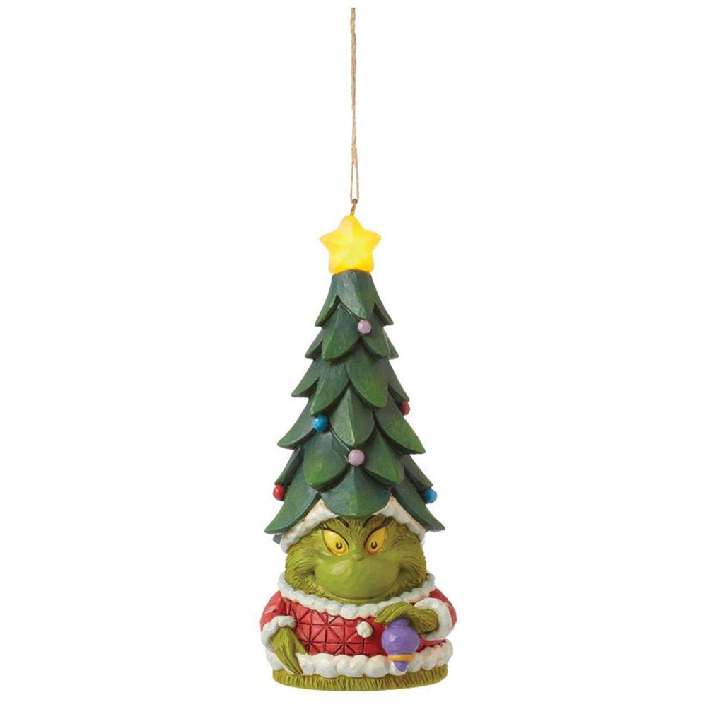 Grinch Gnome with Tree Hat Ornament 6015227 by Jim Shore