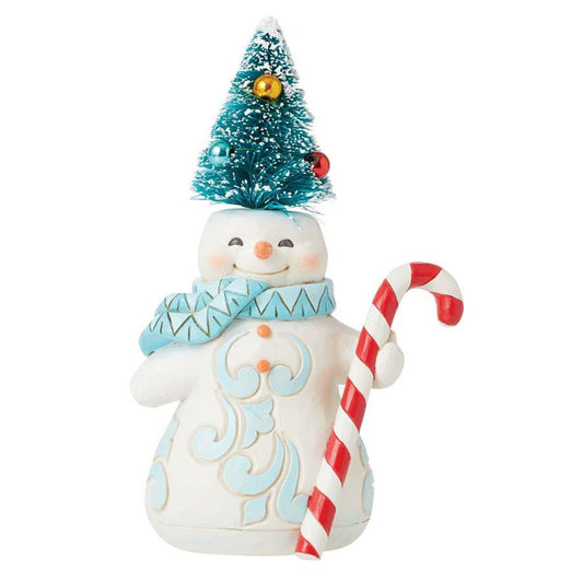 Jim Shore Pint Snowman Sisal Hat Figurine 6015468