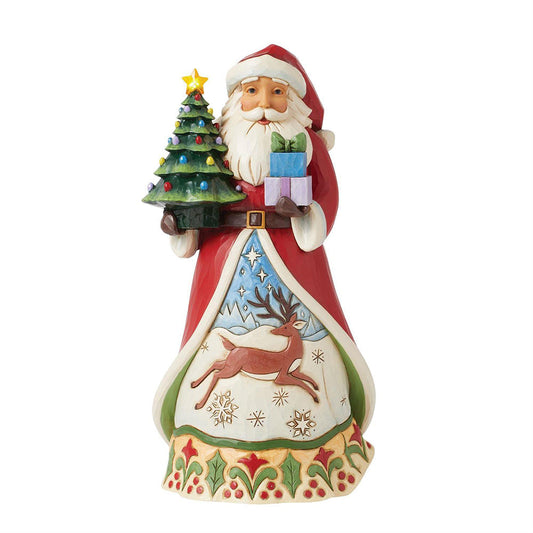 Jim Shore Santa Vintage LED Tree Figurine 6015495