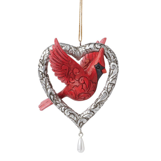 Jim Shore Caring Cardinal Forever in My Heart Ornament 6015533