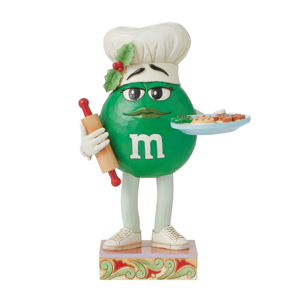 M&M'S Green Character with Cookies Figurine 6015680 by Jim Shore