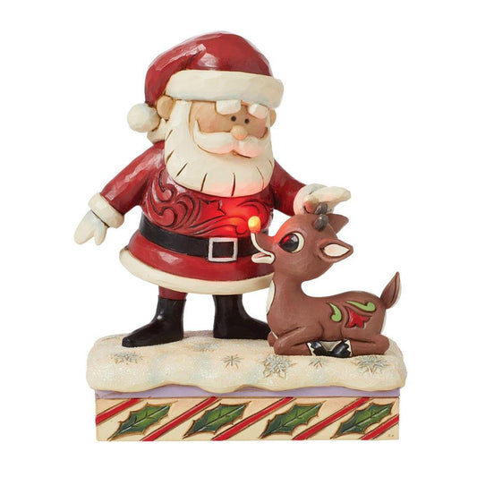 Santa Petting Rudolph Figurine 6015718 by Jim Shore