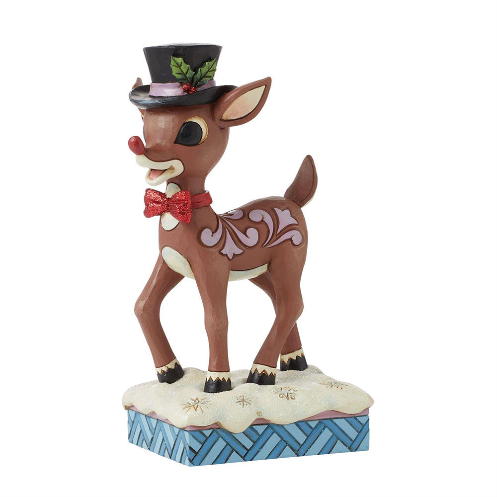 Rudolph in Top Hat and Bowtie Figurine 6015719 by Jim Shore