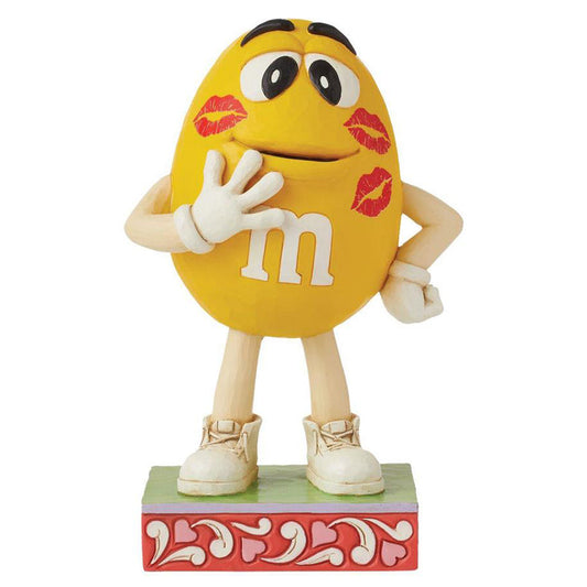 Jim Shore M&M'S Yellow Character Kiss Marks Figurine 6016112