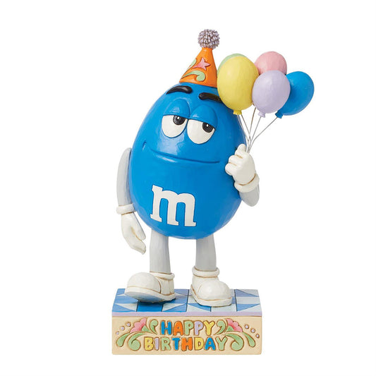 M&M'S Blue Character With Balloons Figurine 6016119 by Jim Shore