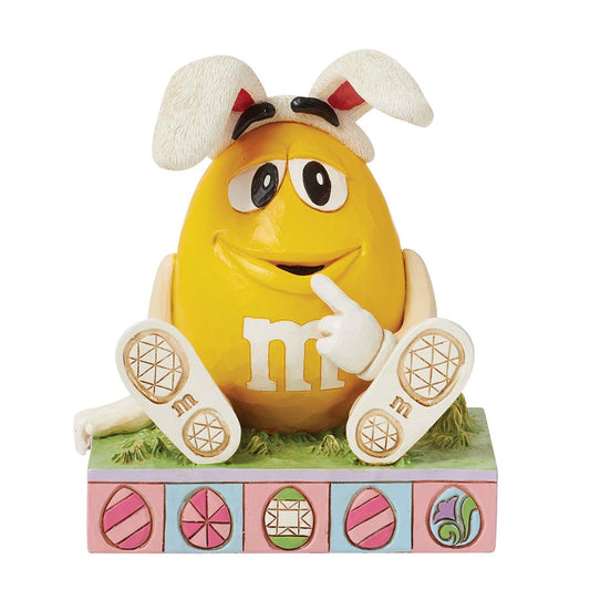 M&M'S Yellow Character Bunny Ears Figurine 6016122 by Jim Shore
