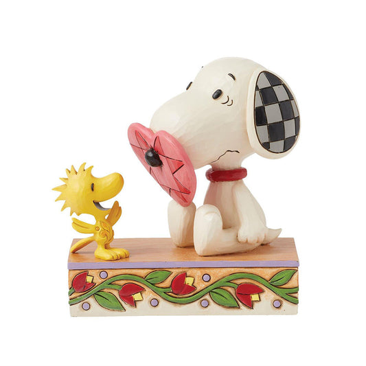 Jim Shore Peanuts Snoopy with Nose Through Heart Figurine 6016259