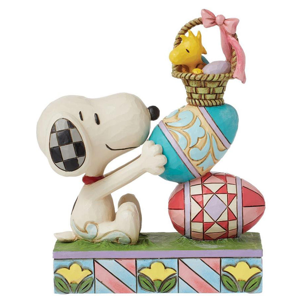 Peanuts Snoopy & Woodstock Stacked Eggs Figurine 6016262 by Jim Shore