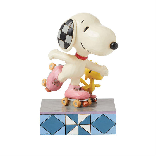 Jim Shore Peanuts Snoopy & Woodstock Roller Skating Figurine 6016267