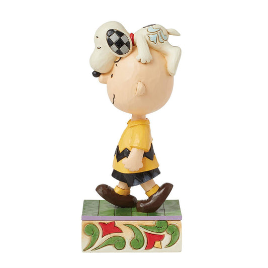 Jim Shore Peanuts Snoopy on Charlie Brown's Head Figurine 6016270