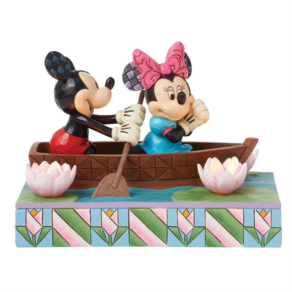 Disney's Mickey & Minnie LED Love Rowboat Figurine 6016328 by Jim Shore