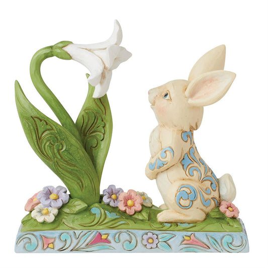 Jim Shore Bunny and Easter Lily Figurine 6016368