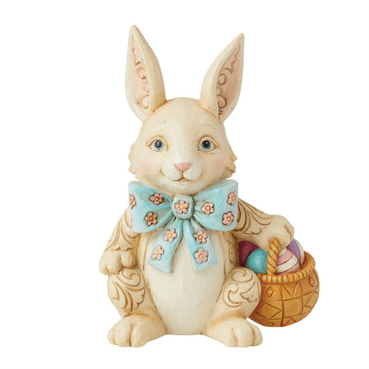 Jim Shore Easter Bunny with Bow Pint Figurine 6016369