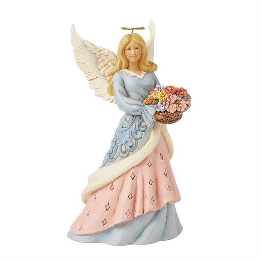 Jim Shore Angel with Flower Basket Figurine 6016370