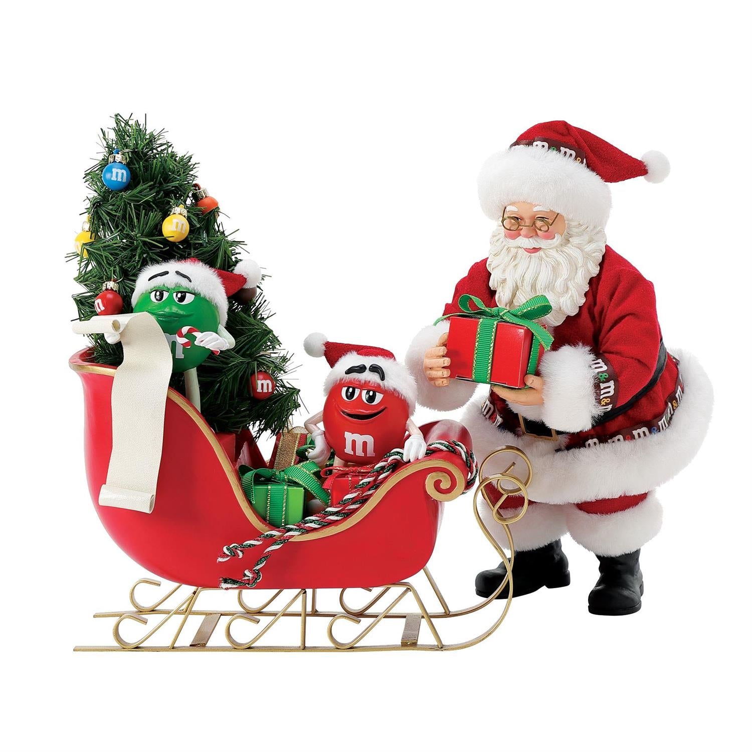 Department 56 M&M Sleigh Santa Figurine 6016481