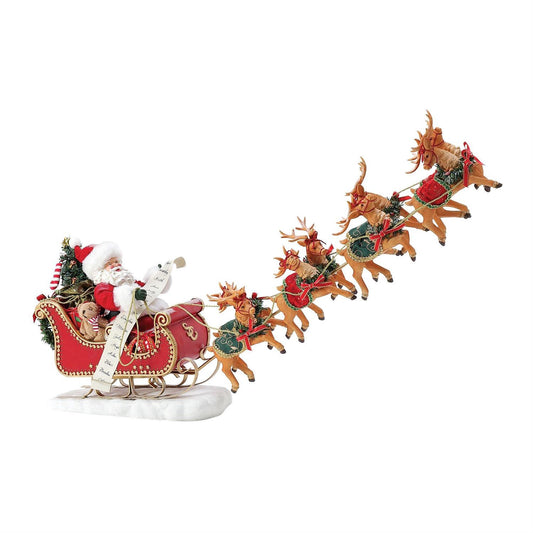 Department 56 Snowy Sleigh Ride Santa Figurine 6016482