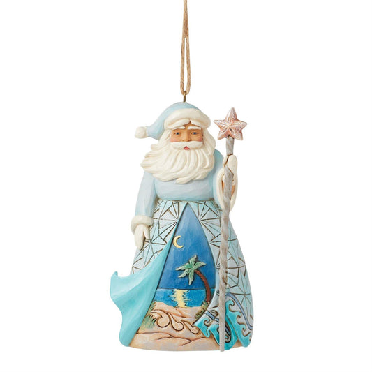Jim Shore Santa with Starfish Cane Ornament 6016518