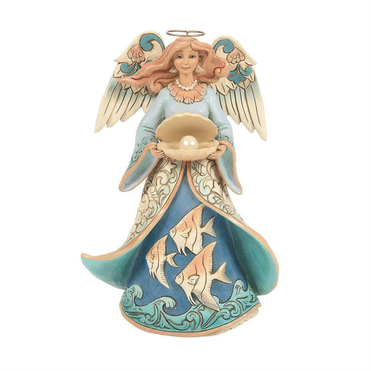 Jim Shore Angel Holding Shell Figurine 6016522