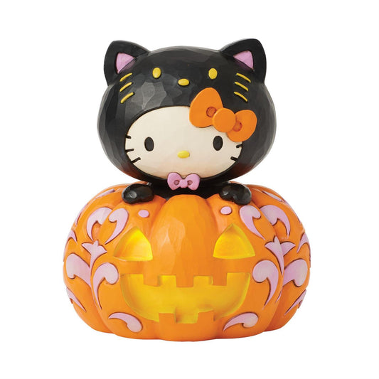 Jim Shore Hello Kitty Black Cat Pumpkin Figurine 6016584